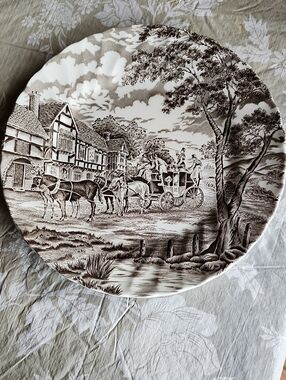 Myott Royal Mail Dinner Plate - Brown Vintage